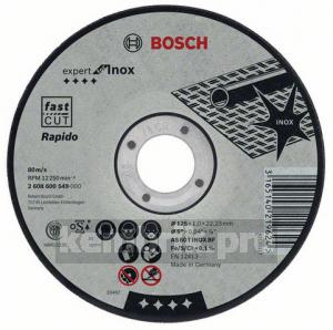 Круг отрезной Bosch Expert for inox 115x1,0x22по нерж. (2.608.600.545)