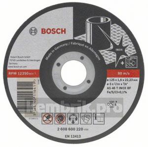 Круг отрезной Bosch Best for inox rapido 115x1,0x22по нерж. (2.608.602.220)