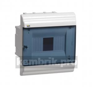 Щит распределительный встраиваемый ЩРв-П-6 IP41 пластиковый белый прозрачная дверь PRIME