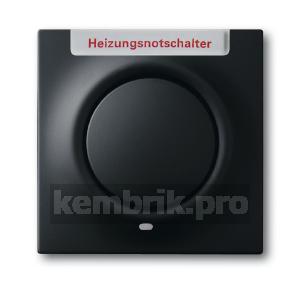 IMPULS Клавиша для механизма одноклавишного выключателя/переключателя/кнопки с красной линзой с маркировкой HNS черный бархат