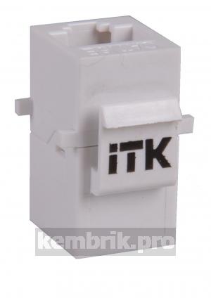 Адаптер проходной ITK IDC Dual-IDC Dual категория 5е UTP тип Keystone Jack белый
