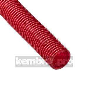 Труба гофрированная 16мм ПНД красная для металлопластиковых труб