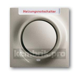 IMPULS Клавиша для механизма одноклавишного выключателя/переключателя/кнопки с красной линзой с маркировкой HNS шампань-металлик