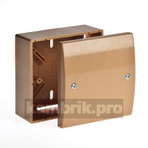 Коробка распаячная универсальная 100х100х55, для миниканалов, коричневый