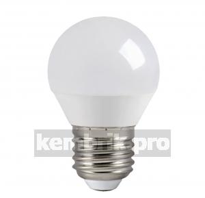 Лампа светодиодная LED 7вт E27 тепло-белый матовый шар ECO