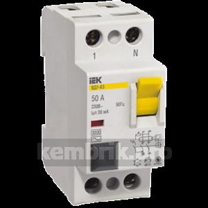 Выключатель дифференциального тока (УЗО) 2п ВД1-63 25A 30мA(Электромеханическое)