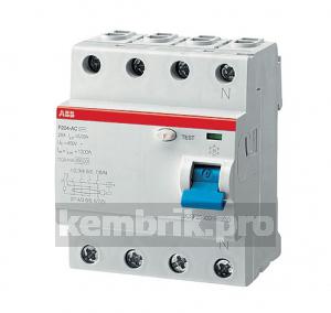 Выключатель дифференциального тока (УЗО) 4п 80А 300мА F204 АС