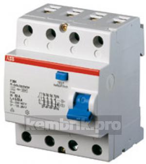 Выключатель дифференциального тока (УЗО) 4п 63А 300мА F204 А