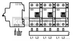 Контакт дополнительный 2 фазная шина 48 модулей 2п 63А+ дополнительная контактная разводка PS2/48H