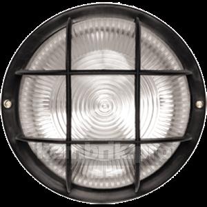 Светильник НПП2602 черный/круг с решеткой пластик 60Вт IP54