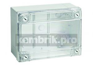 Коробка распределительная  IP56 120х80х50мм с гладкими стенками прозрачная