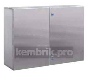 Шкаф навесной двухдверный CE 1000x1000x300мм без фланца из нержавеющей стали (AISI 304)