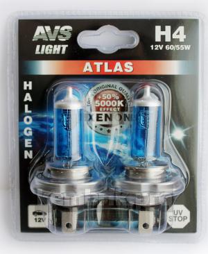 Лампа автомобильная Avs Atlas h4 12v 60 55w