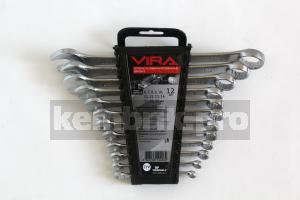 Набор комбинированных гаечных ключей в держателе, 12 шт. Vira 510112 (6 - 22 мм)