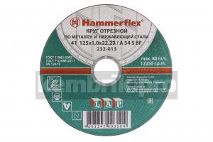 Круг отрезной Hammer Flex 125 x 1.0 x 22 по металлу и нержавеющей стали 25шт