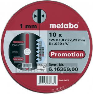 Круг отрезной Metabo 125 Х 1 Х 22мм 10шт. в мет.коробке (616359000)
