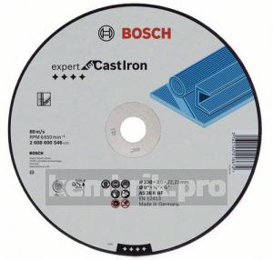 Круг отрезной Bosch Expert for cast iron 230x3,0x22 по чугуну (2.608.600.546)