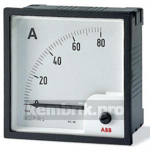 Амперметр постоянного тока AMT2-A2/96 без шкалы включение через шунт 60 мВ