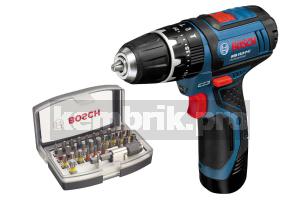 Набор Bosch Дрель аккумуляторная gsb 10,8-2-li l-boxx (0.601.9b6.906),Набор бит 2.607.017.319