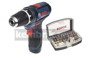 Набор Bosch Дрель аккумуляторная gsr 10,8-2-li l-boxx2.0 Ач (0.601.868.109),Набор бит 2.607.017.319