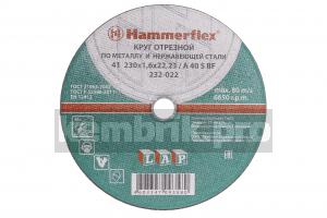 Круг отрезной Hammer 230 x 1.6 x 22 по металлу и нерж.стали Коробка (100шт.)