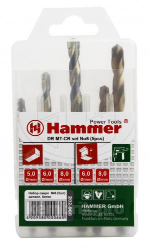 Набор сверл Hammer No6 (5шт.) 5-8мм
